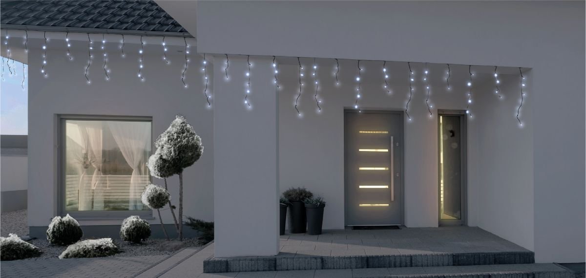 Kurtyna świetlna, LED BULINEX Sople 13-572, 200 diod LED, 9,6 m, 6 W, barwa biała chłodna