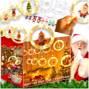 Kurtyna Świetlna Led Girlanda Świąteczna Na Okno Lampki Choinkowe Sople - Eddcom