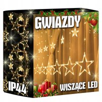 KURTYNA ŚWIETLNA LED GWIAZDKI Lampki Świąteczne Choinkowe Girlanda Na Okno