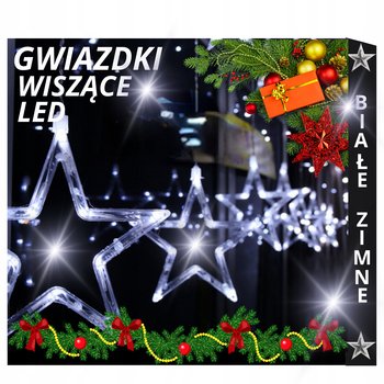 KURTYNA ŚWIETLNA LED GWIAZDKI Lampki Świąteczne Choinkowe Girlanda Na Okno - Eddcom
