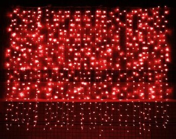 Kurtyna świetlna VOLTENO VO0724, 400 diod LED, 3x2 m, barwa czerwona flesz - Volteno