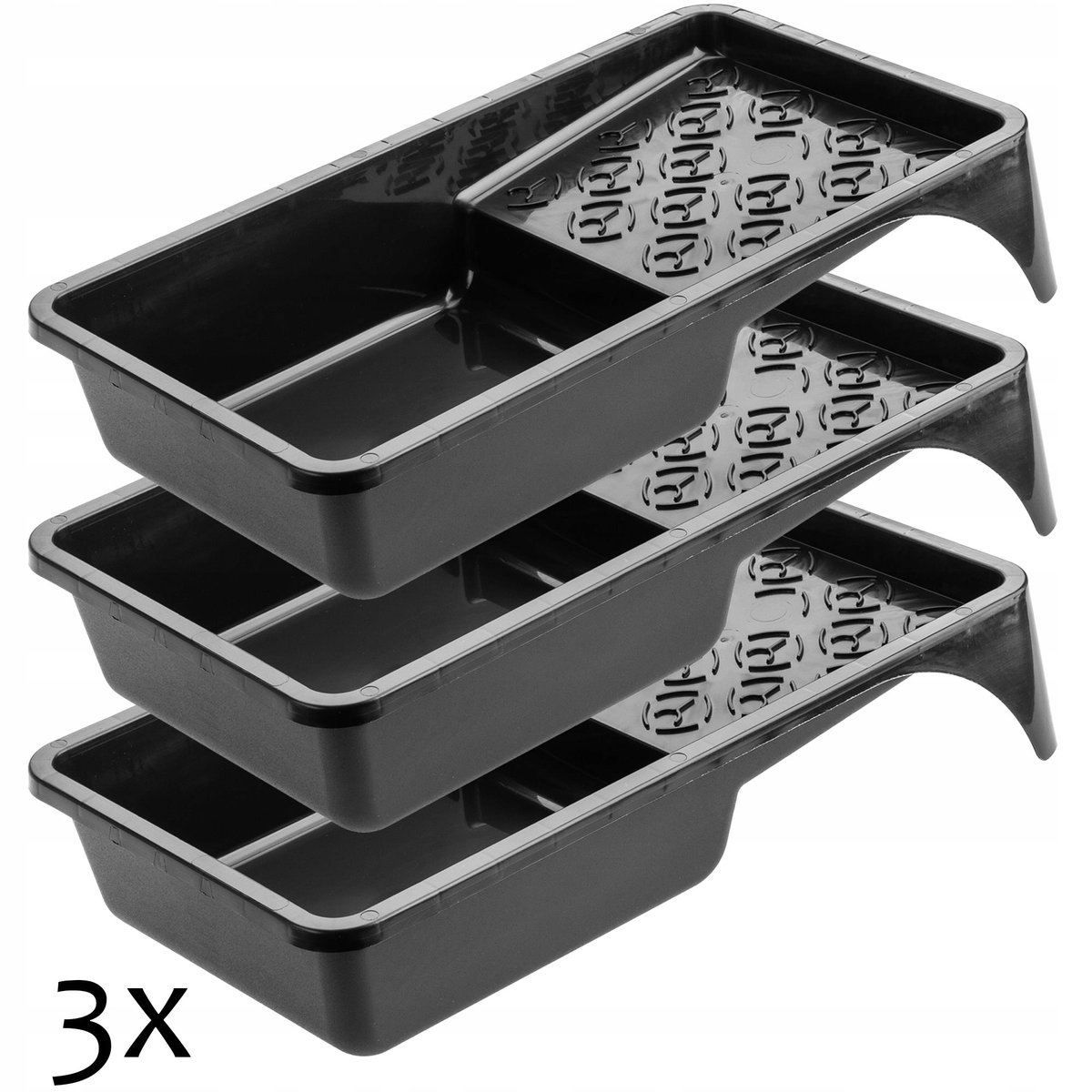 Kuweta Malarska Na Wałek Farba 160mm Czarna 3szt