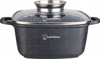 Kwadratowy Garnek Marmurkowy 6.5 L Z Pokrywką 28 Cm System Aroma Na Indukcję Gaz