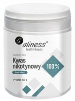 Kwas nikotynowy proszek czysty 100% flush effect x 100 g || Aliness