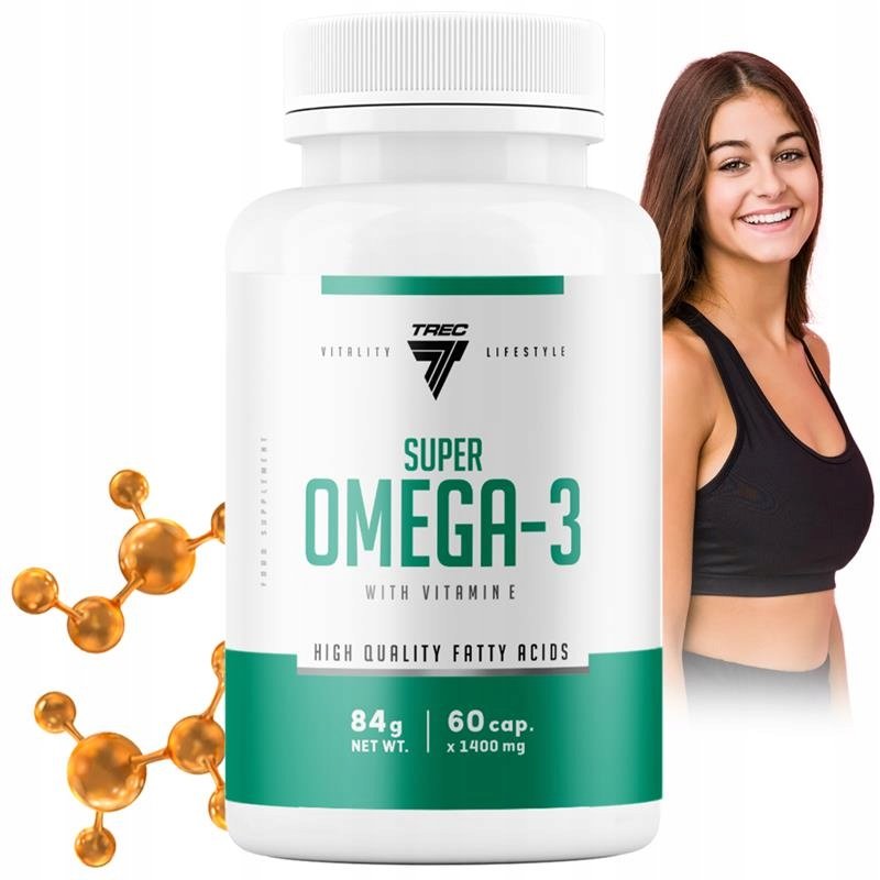 Kwasy Tłuszczowe Super Omega 3 Trec Vitality Zdrowe Serce Odpornosc 60 Kaps