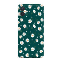 Kwiatki stokrotki białe  - iPhone 11 Etui matowe butelkowa zieleń [TIF 20E]