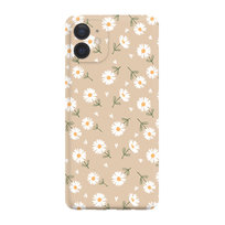 Kwiatki stokrotki białe  - iPhone 11 Etui matowe karmel [TIF 20E]