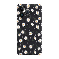 Kwiatki Stokrotki Białe  - Iphone 15 Pro Max Etui Matowe Czarne [Tif 20E]