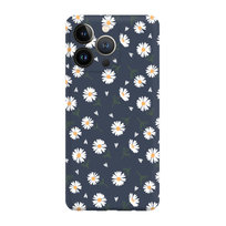 Kwiatki Stokrotki Białe  - Iphone 15 Pro Max Etui Matowe Granat [Tif 20E]