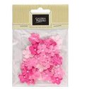 Kwiaty papierowe Niezapominajki z perełką, mix różowe, 50 sztuk - Galeria Papieru