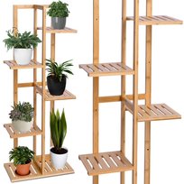 Kwietnik Bambusowy Stojak Regał Na Kwiaty 6 Półek LoftInspired GUTREN