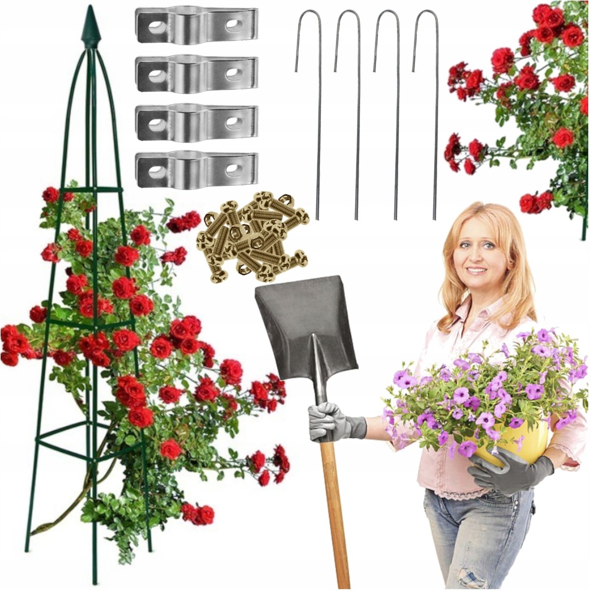 Rabino Rabino Kwietnik Metalowy Ogrodowy Stożek Pergola Na Ogród Taras Balkon