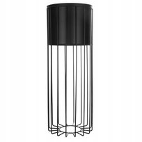 Kwietnik stojący metal czarny matowy stojak loft druciany, 55cm