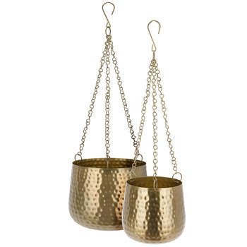 Kwietników wiszący Home Styling Collection, złoty, 2 szt. - Home Styling Collection