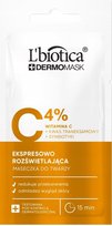 L'BIOTICA Dermomask ekspresowo rozświetlająca maska z witaminą C 8 ml L'Biotica
