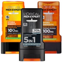 L’oreal Men Expert, Intensywny Żel Pod Prysznic Dla Mężczyzn, Ciało Włosy Twarz, 3x300ml - L’oreal Men Expert