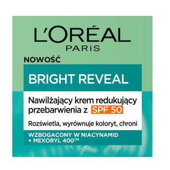 L'oreal Paris, Bright Reveal, Nawilżający Krem Redukujący Przebarwienia, Spf 50, 50ml - L'Oreal Paris