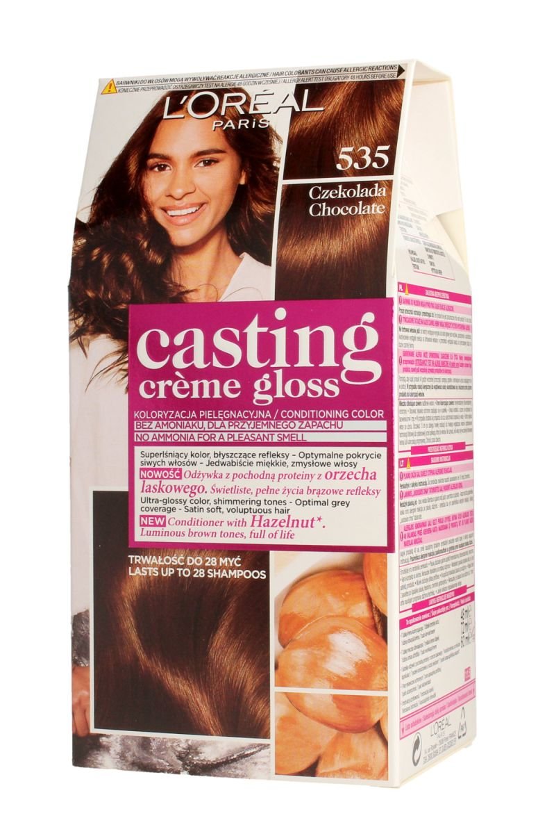 Empik L'oreal Paris, Casting Creme Gloss, farba do włosów 535 Czekolada