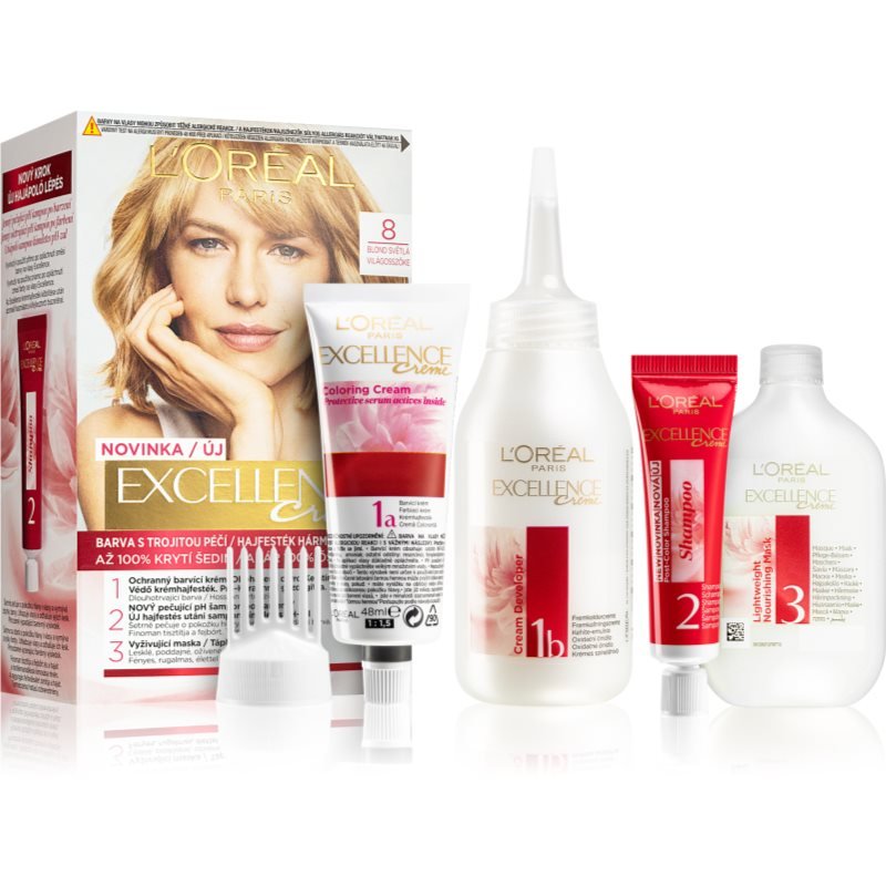 L’oreal Paris Excellence Creme Farba Do Włosów Odcień Rozmiar 8