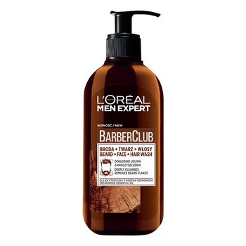 L'oreal Paris, Men Expert Barber Club, żel do mycia twarzy, brody i włosów, 200 ml - L'oreal Paris