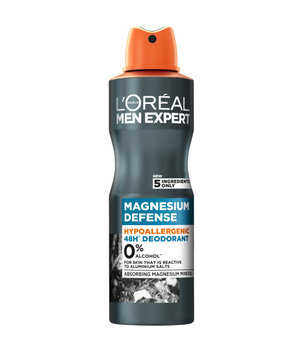L'Oreal Paris, Men Expert Magnesium Defense, hipoalergiczny dezodorant spray, 150 ml - L'Oreal Paris
