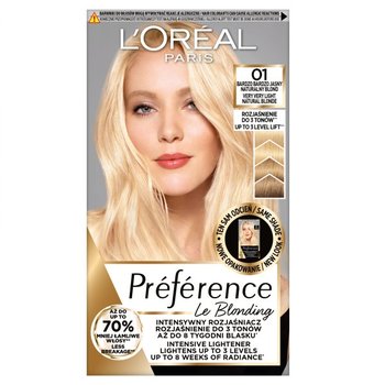 L'Oreal Paris, Preference Le Blonding farba do włosów 01 Bardzo Bardzo Jasny Naturalny Blond - L'Oreal Paris