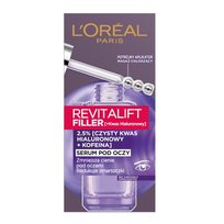 L'Oreal Paris, Revitalift Filler + Kwas Hialuronowy, Serum pod oczy redukujące zmarszczki, 20 ml
