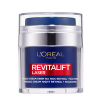 L'Oreal Paris, Revitalift Laser Pressed Cream, Przeciwzmarszczkowy krem do twarzy na noc Retinol i Niacynamid, 50 ml