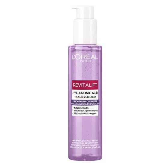 Empik L'Oreal Paris, Revitalift, wygładzający żel oczyszający z kwasem hialuronowym, 150ml