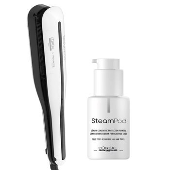 L'Oréal Professionnel Steampod, Zestaw: Prostownica parowa + ochronno-wygładzające serum do końcówek włosów 50ml - L'Oréal Professionnel