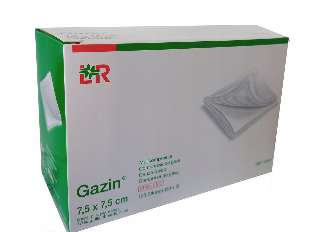 L&R - Kompres Gaz. Ster Gazin 7,5x7,5 (50x2) | Sklep EMPIK.COM