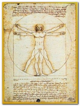 L Uomo Vitruviano plakat obraz 60x80cm - Wizard+Genius