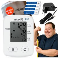 L-XL 32-52cm CIŚNIENIOMIERZ Z BARDZO DUŻYM MANKIETEM MICROLIFE A2 +ZASILACZ MicroLife