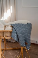 La Millou - Ciepły Koc Merino 100% STONED BLUE