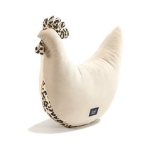 La Millou - Poduszka Kura Babci Dany Velvet Bawełna LEOPARD CREAM by Magdalena Lamparska