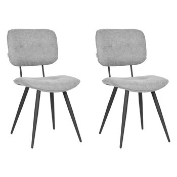 LABEL51 Krzesła stołowe Lux, 2 szt., 49x60x87 cm, kolor cynkowy - LABEL51