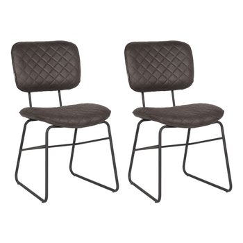 LABEL51 Krzesła stołowe Sev, 2 szt., 49x60x87 cm, antracytowe - LABEL51