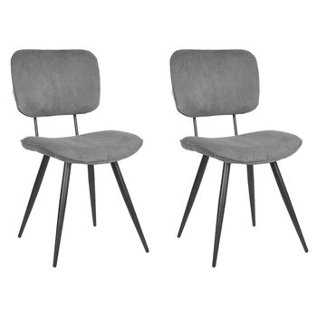 LABEL51 Krzesła stołowe Vic, 2 szt., 49x60x87 cm, ciemna zieleń - LABEL51
