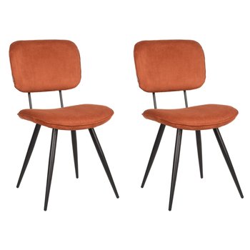 LABEL51 Krzesła stołowe Vic, 2 szt., 49x60x87 cm, kolor rdzawy - LABEL51