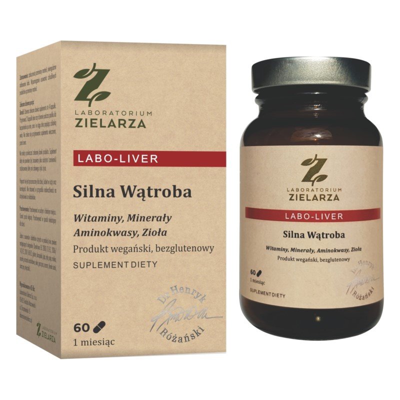 Фото - Вітаміни й мінерали Laboratorium Suplement diety, LABO-LIVER Silna Wątroba  Zielarza 60 