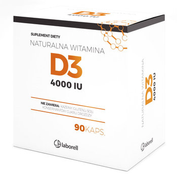 Laborell Naturalna Witamina D3 4000 Iu Suplementy diety, 90 kaps. - Laborell