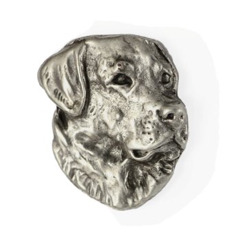 Labrador Retriever  - posrebrzana broszka z psem, elegancki pin, ozdoba klapy marynarki marki Art-Dog - Art-Dog