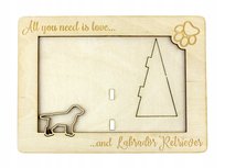Labrador retriever ramka na zdjęcie z psem grawer