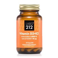 LABS212, Suplement diety Vitamin D 4000 + K2MK7 50 uq, 60 tab. Labs212