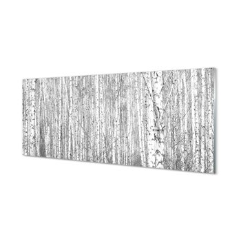 Lacobel szkło Czarno-białe drzewa las 125x50 cm - Tulup