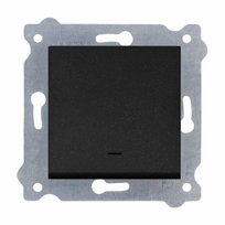 Łącznik pojedynczy z podświetleniem Exen  Czarny Metalik