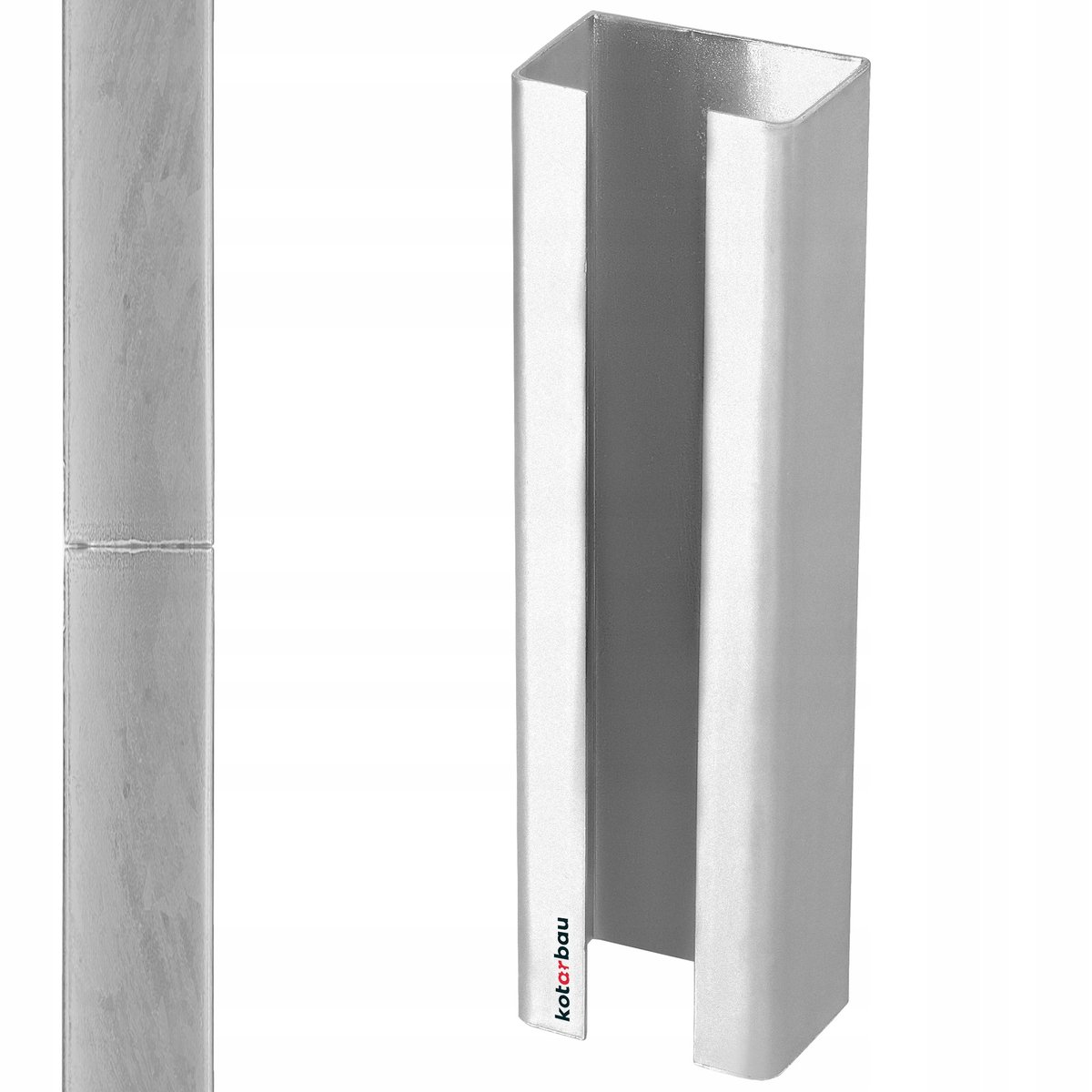 ŁĄCZNIK PRZEDŁUŻKA SŁUPKA PANELOWEGO OGRODZENIOWEGO 55x35 mm STALOWA OCYNK