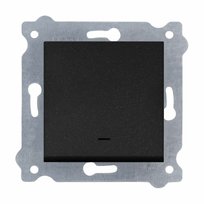 Łącznik schodowy z podświetleniem  Exen Czarny Metalik