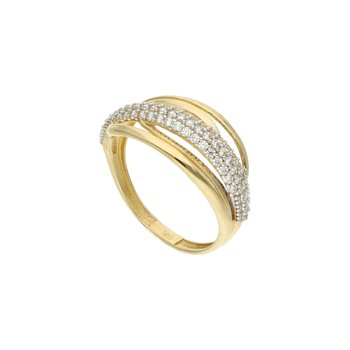 Ładny złoty pierścionek z cyrkoniami 585 14k - Rosanto