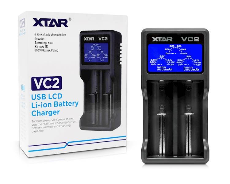 ŁADOWARKA AKUMULATORÓW Li-ion | Xtar VC2